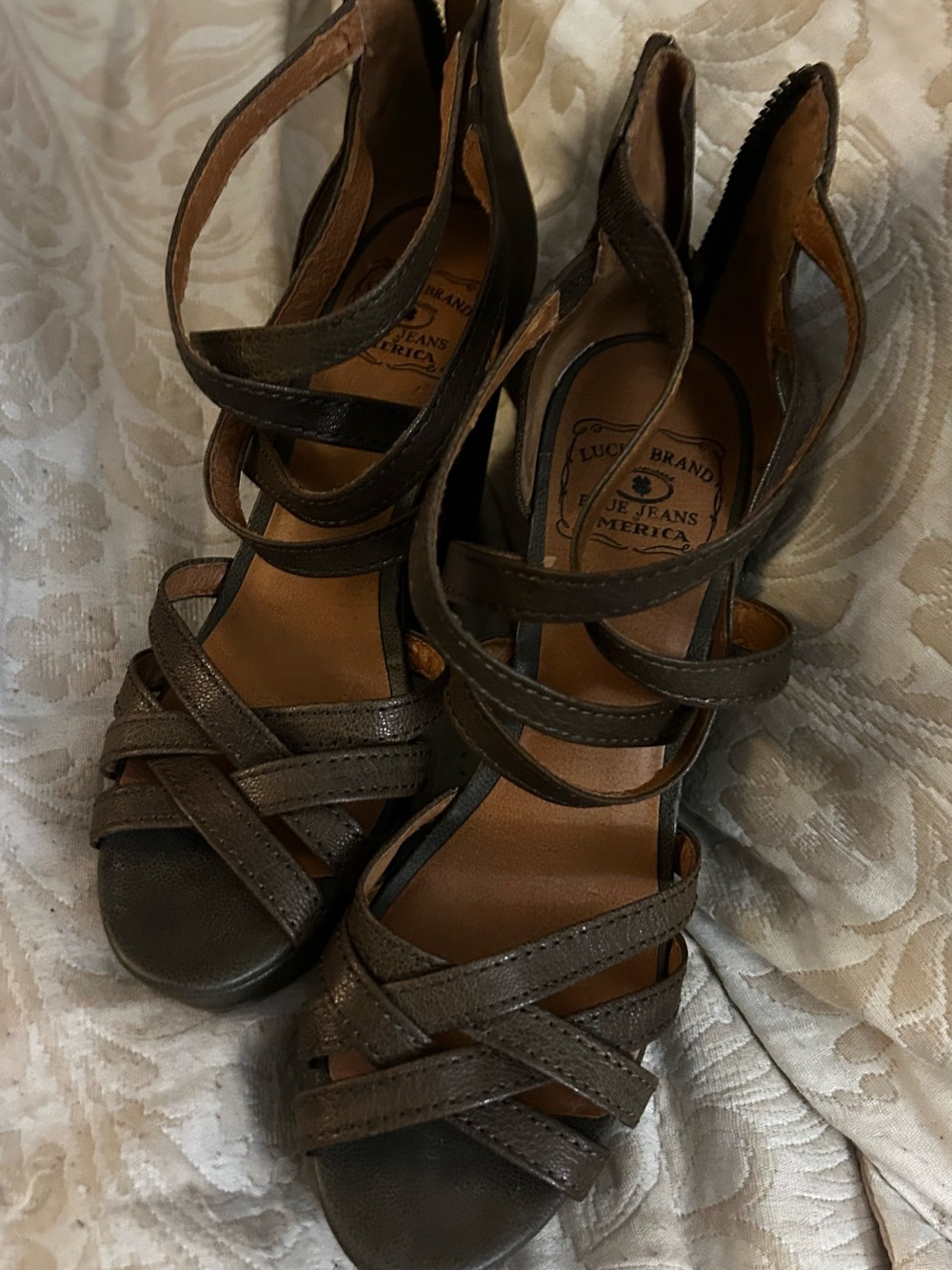 Lucky Brand Strappy Wedge Sandals